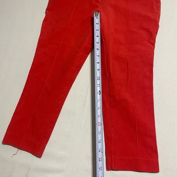 Ann Taylor LOFT Women's Marisa Cropped Trousers Pants Red - Size 2 - Picture 5 of 8